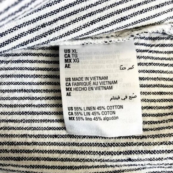 Maison Jules Linen Blend Striped Tiered Dress XL | Coastal, Feminine, Breezy Fit - Picture 8 of 8